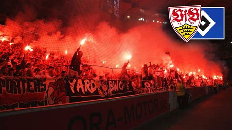 STUTTGART HSV 3 0 VFB Stuttgart Fans Pyro Gegen Hamburger SV