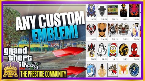 Gta 5 Online How To Get Custom Crew Emblems 1 40 Easy Custom Crew