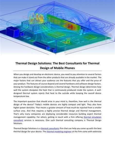 PPT - Thermal Design Solutions: The Best Consultants for Thermal Design ...