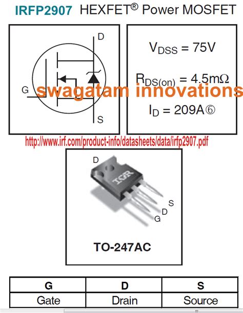 High Current Mosfet IRFP2907 for Wind Turbine Applications - Datasheet ...