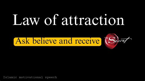 Law Of Attraction Ask Believe And Receive Youtube