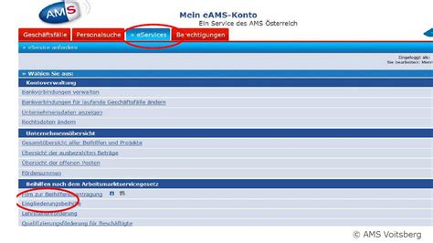 FÖrderungen Mit Dem „e Ams Konto“ Beantragen