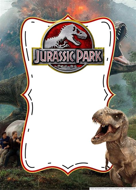 Nice 14 Jurassic Park Canva Birthday Invitation Templates Attention All Aspiring