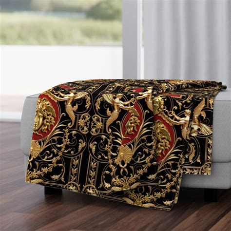 Medusa Crown Half Naked Muscular Throw Blanket Spoonflower