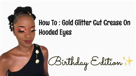 Easy Gold Glitter Cut Crease Tutorial Youtube