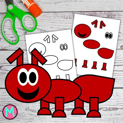 Ant Craft Template: Printable Cut and Glue Activity (PDF) | Ant crafts