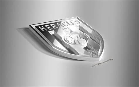 Download wallpapers Heracles Almelo, 3D steel logo, Dutch football club, 3D emblem, Almelo ...