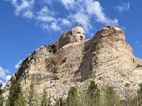 The Crazy Horse Monument today in South Dakota. : r/pics