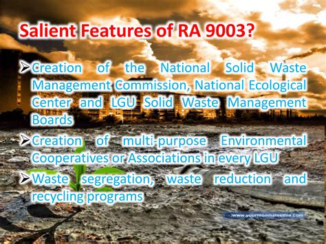 ecological solid waste management act  ra  pptx