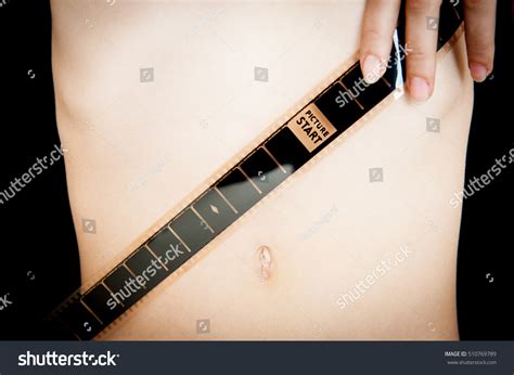 Woman Nude Belly Close 35mm Film Foto Stok 510769789 Shutterstock