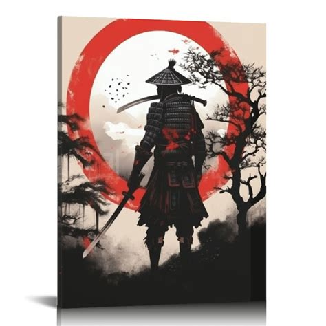 nawypu japanese samurai wall art samurai pictures wall decor armored