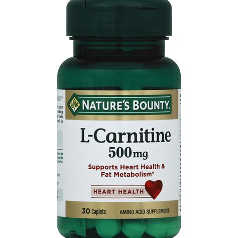 Nature S Bounty L Carnitine Mg Caplets Each Delivery Or