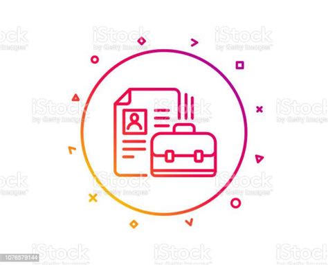 비즈니스 사례 이력서 라인 아이콘입니다 포트폴리오 기호입니다 벡터 0명에 대한 스톡 벡터 아트 및 기타 이미지 0명 가방
