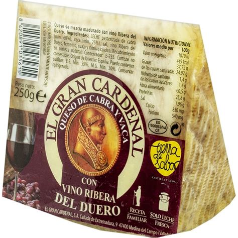 Queso Semicurado Mezcla Madurado Con Vino Ribera Del Duero Cu A G