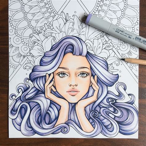 Testing Some Of My Linework For The Coloring Book Copicmarker