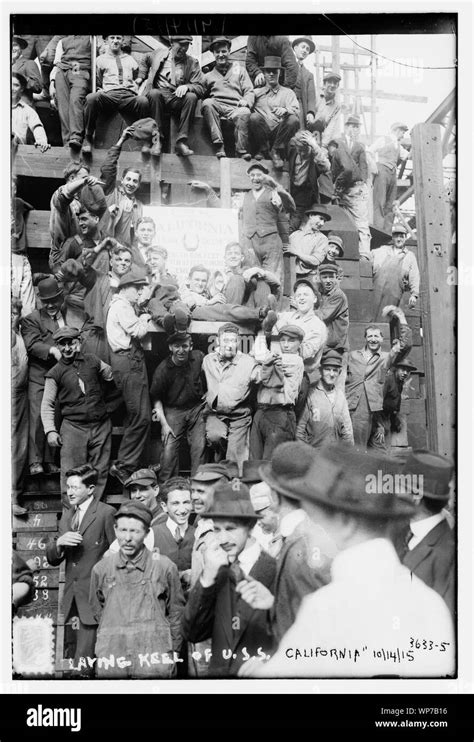 Laying Keel of U.S.S. California Stock Photo - Alamy