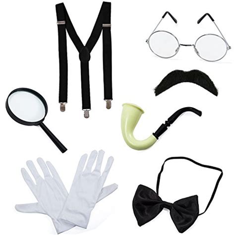 Detective Costume - 7 Pc Costume Accessories, Spy Costume, Spy Kit ...