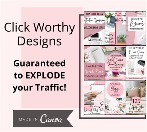 pinterest templates  bloggers set  create click worthy pins