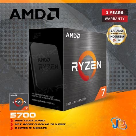 Jual Processor AMD Ryzen 7 5700 3.7 - 4.6 GHz Socket AM4 | Shopee Indonesia