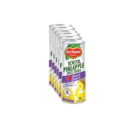 Del Monte 100 Pineapple Juice Heartsmart 240ml 6 Cans Lazada PH