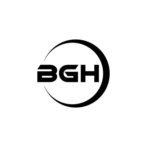 BGH letter logo design in illustration. Vector logo, calligraphy