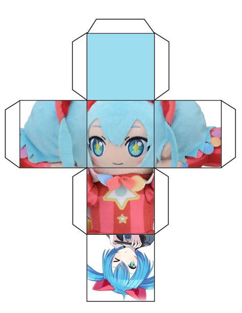 Wonderlands X Showtime Hatsune Miku Nesoberi Plush Cube Vocaloid