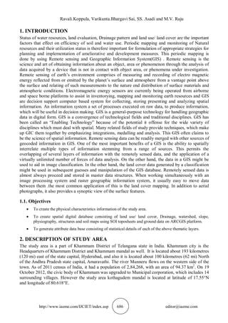 Terrain Characteristics Evaluation Using Geo Spatial Technology A