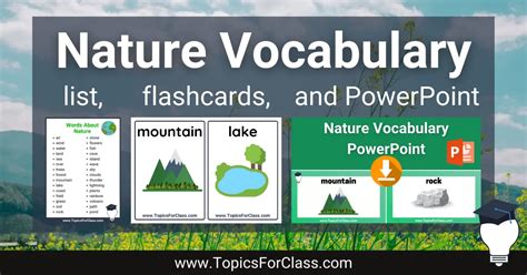 List Of Words About Nature With Flashcards And PPT - TopicsForClass