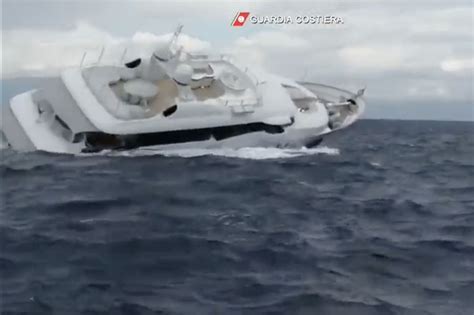 Video Captures The Moment Superyacht Sinks Off Italian Coast