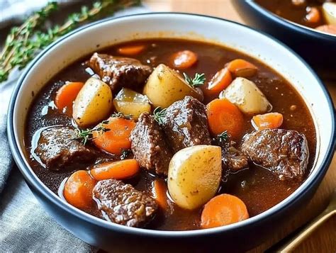 beef stew  carrots  potatoes  classic hearty recipe