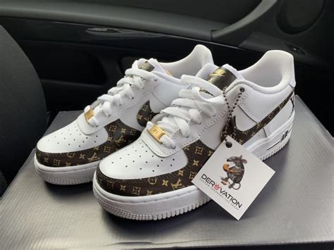 CUSTOM 18K GOLD XCE 19 LV AIR FORCE 1 Derivation Customs Custom