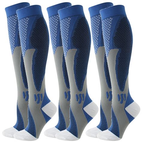 Elbourn 3 Pair Womens Compression Socks Knee High Socks Support Socks For Nurses Pregnant