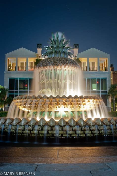 The "Pineapple Fountain" located at Waterfront Park | Fountain, Ambient ...