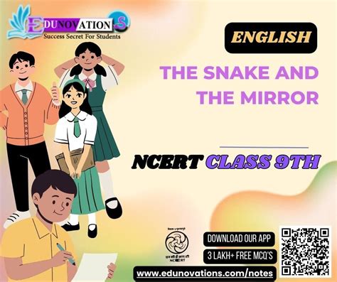 Ncert Class English Mcq The Snake And The Mirror Mcqs Multiple