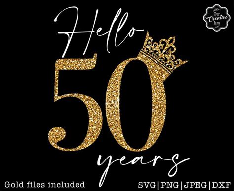 Hello Svg Fifty Svg Th Birthday Svg For Women Th Birthday Svg