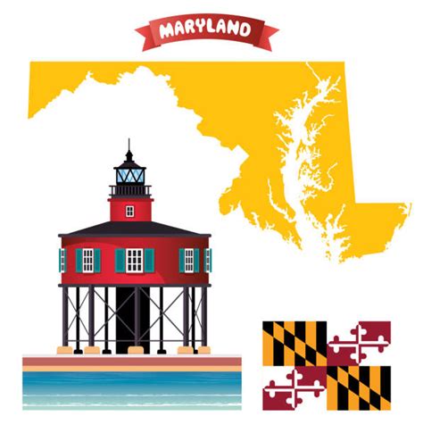 State Of Maryland Flag Illustrations Royalty Free Vector Graphics