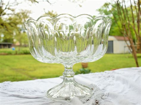 Antique Compote Glass Compote Vintage Compote By Bettysantiques