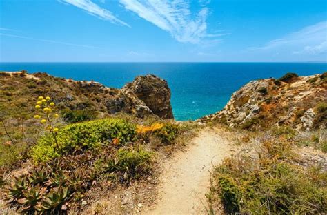 Premium Photo Atlantic Ocean Summer Rocky Coast View Ponta Da Piedade