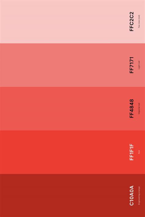 shades  red color palette color palette  engineering orange