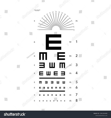 visual acuity chart   royalty  licensable stock