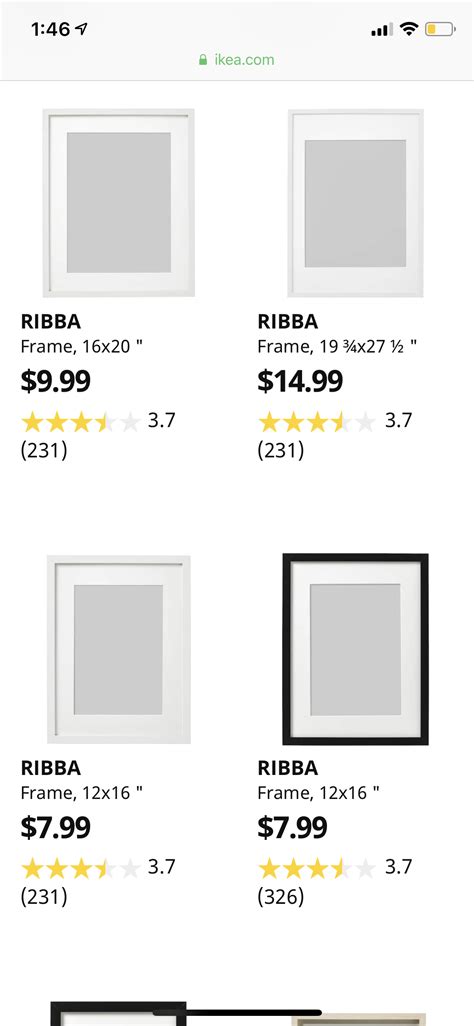 Ikea Pic Frames 12x16 Frame 16x20 Frame Ribba Frame