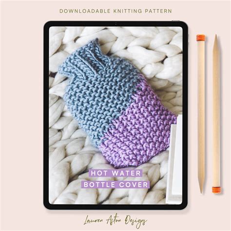 Hot Water Bottle Cover Knitting Pattern Lauren Aston Designs