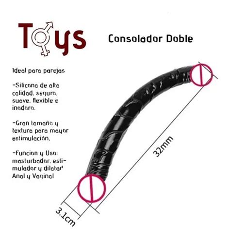 Consolador Dildo Doble Cabeza Flexible Cm Mercadolibre
