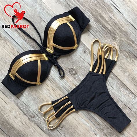 Sexy Bikini Black And Gold