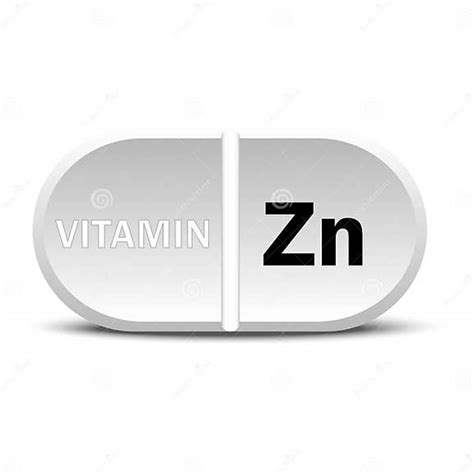 Vitamin Zn White Icon. Vitamin Drop Pill Capsule Icon. Vector ...