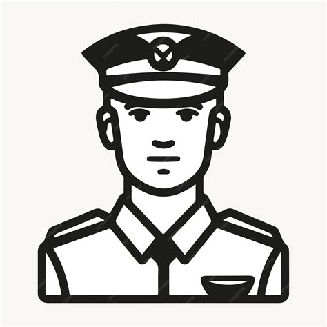premium vector pilot icon  black outline