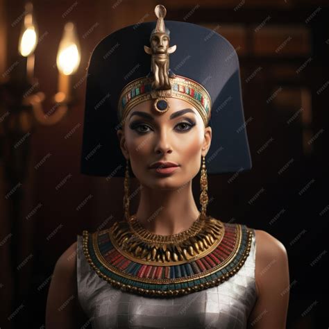 Premium Ai Image Queen Nefertiti Of Egypt In Her Elegant Regal Attire