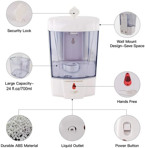 Shemax Hand Sanitizer Dispenserwall Mounted Automatic Commercial Liquid Soap Dispenser Gel