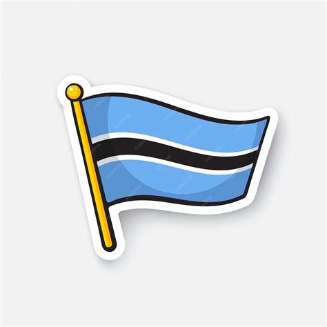 Premium Vector | Flag of Botswana Countries in Africa Location symbol