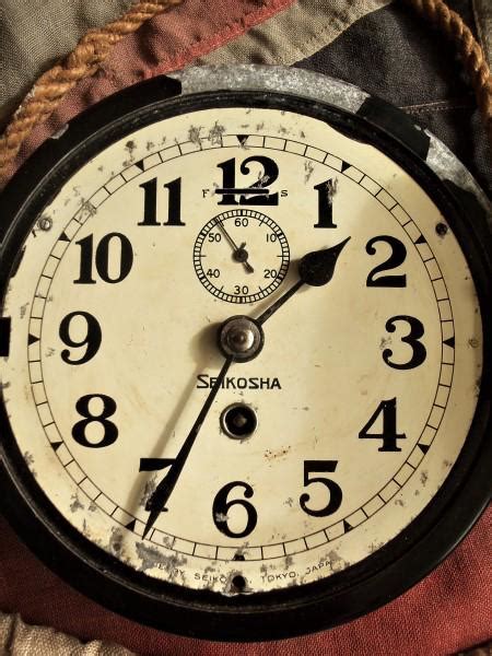 Purchase Seikosha Military Issue Naval Bulk Head Clock Wwii Era 1 Online Clocks And Barometers